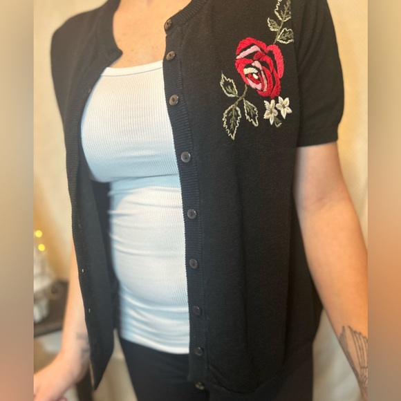 black detailed cardigan - Picture 2 of 3